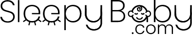 Sleepy Baby.com logo in black cursive on transparent background | Sleepy Baby